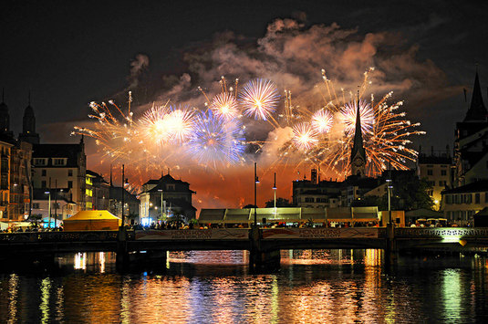 Fireworks over Zurich