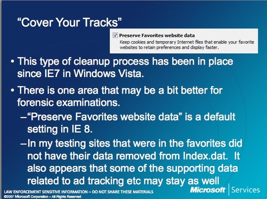 Microsoft Law Enforcement Cover Your Tracks